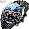 Miniatyrbillede 2 af 6: LIGE Smarture til mænd Smart Watch Bluetooth Opkald Smartwatch Mode Business Ur Nyt Smartband Mand Reloj 360 360