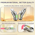 Miniatyrbilde 4 av 7: 240W 4-i-1 USB-C-kabel, Multilader med Pustelys, PD 5A Hurtiglading & Datasynkronisering Silikon Kompatibel med iPhone Samsung Laptop Rosa