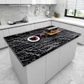 Miniatyrbillede 9 af 10: Marmor Tapet Skrivebordsmærkat Møbelrenovering Sort&Guld