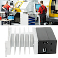 Miniatyrbilde 1 av 8: BERM Solid State Relé 60A Rustfri Kontakt Relémodul med Varmekjøler 70‑280VAC Inngang 24‑480VAC Utgang