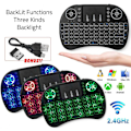 Miniatyrbild 6 av 7: Trådlöst Mini-tangentbord Fjärrkontroll Pekplatta Mus Combo Controller med RGB-bakgrundsbelysning för Smart TV Android TV-box PC IPTTV 2,4 GHz