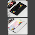 Miniatyrbillede 3 af 5: Tastatur Håndledsstøtte PU Læder Lindre Håndledssmerter Komfort 87 taster Sort