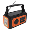 Miniatyrbilde 6 av 8: 12000mAh Nødradio med Sveiv, Solcellepanel, Lommelykt, Leselys, Kompass, Telefonlader, Bærbar Radio AM FM NOAA