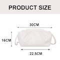 Miniatyrbilde 2 av 5: Dumpling bag, damehåndveske skulderveske håndveske PU lær wo
