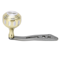 Miniatyrbillede 7 af 8: Håndtag til fiskehjul Metal Power Håndtag Knop Udskiftning af greb med monteringsdele til baitcasting tromlerulle Champagne Gold