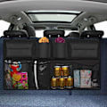 Miniatyrbillede 8 af 8: Bil Bagagerums Organizer Bagsæde, 8 lommer holder bilen ren og organiseret, holdbar sammenklappelig lastnetopbevaring for mere bagagerumsplads, sikker organizer