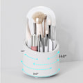 Miniatyrbillede 8 af 10: Multi-gitter Skrivebords Penneholder Plast Multifunktionel Roterende Penneetui Case Pen Organizer til Kontor Skolemateriale