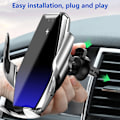 Miniatyrbilde 7 av 8: Trådløs billader, 15W hurtiglading bilmonteringslader Auto-Clamping Air Vent Telefonholder Kompatibel med IPhone 11Pro/Max/XR/11/X/8, Samsung