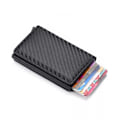 Miniatyrbillede 1 af 5: Carbon RFID - NFC Beskyttelse Pung Kortholder 6 stk. Kort Sort