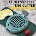 Miniatyrbilde 5 av 5: Eggdeler, jordbærdeler med rustfri ståltråd, multifunksjonell eggdeler for jevn skiving av kokte egg, skinke, banan, kiwi og jordbær