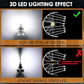 Miniatyrbild 4 av 5: H7 LED-strålkastare 10-32V Uppgraderade 360-graders H7 LED-lampor 60W Vit Extremt Ljusstark 18000LM