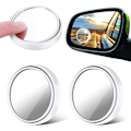 Miniatyrbild 1 av 5: REMAKE 4 st (vita) Thinp dödavinkelspeglar för bil, 360° justerbara