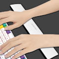 Miniatyrbillede 2 af 5: Tastatur Håndledsstøtte PU Læder Lindre Håndledssmerter Komfort 87 taster Sort