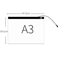 Miniatyrbillede 2 af 6: LED-lysplade/-tegneplade A3 lysbord med USB