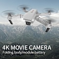 Miniatyrbilde 4 av 5: E88 Pro Drone med kamera for voksne og barn, 4k HD WIFI FPV Drone, sammenleggbar RC Quadcopter for nybegynnere, Leker Gaver med 3 batterier