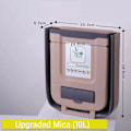 Miniatyrbilde 4 av 5: Kjøkkensøppelbøtte med lokk, kjøkkenkompostbeholder, liten sammenleggbar hengende søppelkasse på benken, 9 liters søppelbøtter for kjøkken/under