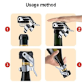 Miniatyrbillede 2 af 4: Champagne-prop, 2-pak Rustfrit Stål Champagneflaske Prop Forsegling Til Cava Prosecco Mousserende Vin Prop