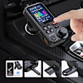 Pikkukuva 4 / 5: Bluetooth-adapteri autoon, vahva mikrofoni FM-lähetin auto Bluetooth 1,8 tuuman värinäytöllä handsfree-puheluihin, tukee QC3.0-latausta,