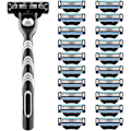 Miniatyrbilde 2 av 5: 20 stk Barberblader for Menn med Dobbel Smørestripe Universelle Kompatible med Mach3
