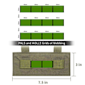 Miniatyrbilde 5 av 5: 1/2/3/5 Moral Patches Board Display For MOLLE Feste for Army Green