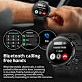 Miniatyrbillede 3 af 6: LIGE Smartwatch Herre 1,6 tommer Full Touch Armbånd Fitness Tracker Sportsure Bluetooth Opkald Smart Ur Herre Smartwatch Sort