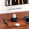 Miniatyrbilde 6 av 6: USB-lader, 2-pakning Bærbar, 5V 2.1A Dobbel USB-A Port Ladekloss, Kompatibel med iPhone, Android, Garmin Klokke, Samsung Klokke, etc.