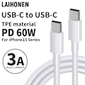 Pikkukuva 3 / 5: 3M pikalatauskaapeli, 2 kpl USB C - USB C -kaapeli PD 60W