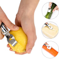 Miniatyrbillede 7 af 7: Rustfrit stål citronskræller Multifunktionel appelsin citrusfrugt rivejern