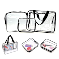 Miniatyrbild 1 av 7: 3-pack Genomskinlig Transparent Sminkväska transparent