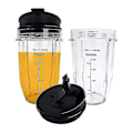Miniatyrbilde 4 av 4: 2 stk 18oz Erstatnings Ninja Blender Kopper Med Lokk For Ninja Auto Iq Bl480 Bl642 Bl450 Bl682 Bl480 LGL