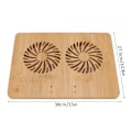 Miniatyrbillede 6 af 8: Laptop køleplade 2 niveauer justerbar vinkel bambus materiale ergonomisk design bærbar dobbelt ventilatorer laptop stativ