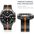 Miniatyrbilde 2 av 5: For Samsung Galaxy Watch Ultra 47mm Sommerfugl Spenne Titanlegering Klokkearmbånd - Svart [db] Multicolo