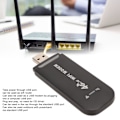 Miniatyrbillede 3 af 7: 4G LTE USB WiFi-router 150 Mbps, understøtter 10 brugere, bærbar WiFi-modem, mobil WiFi-router til tablet, bærbar computer, sort