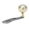 Miniatyrbillede 3 af 8: Håndtag til fiskehjul Metal Power Håndtag Knop Udskiftning af greb med monteringsdele til baitcasting tromlerulle Champagne Gold