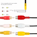 Miniatyrbild 3 av 3: Komponentadapterkabel, 3,5 mm till 3 RCA AV-ingång Adapter CBF