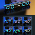 Miniatyrbillede 5 af 5: TV-højttaler: Surround sound-system til hjemmet med indbygget subwoofer, trådløs, kablet, Bluetooth 5.0