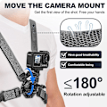Miniatyrbild 4 av 5: Bröstsele Sele Hållare För DJI Osmo Action Kamera, Bröstband Vlog/POV Tillbehör Kompatibel Med Insta360 X3/ONE R/RS För GoPro Hero Serie