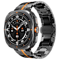 Miniatyrbilde 1 av 5: For Samsung Galaxy Watch Ultra 47mm Sommerfugl Spenne Titanlegering Klokkearmbånd - Svart [db] Multicolo