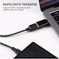 Miniatyrbilde 7 av 7: USB-C-adapter - USB-C (hann) til USB type A (hunn) 3.0 Svart M