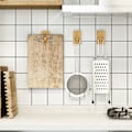 Miniatyrbillede 5 af 11: Træ Vægkrog Heavy Duty Dør Knagerække Multifunktionel Hattehylde til Hjemmet Sort Valnød