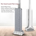 Miniatyrbilde 2 av 7: Klemmopp Håndfri Vask Lat 360° mopper med gjenbrukbare mikrofiberputer for flat mopp for rengjøring under lang seng Rengjøringsverktøy for hjemmet