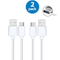 Miniatyrbilde 1 av 4: 2-PACK Hurtiglading USB-C 2.4A kabel for Samsung, Android - 1m