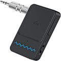 Miniatyrbilde 1 av 7: Bluetooth adapter bil, trådløs Aux Bluetooth 5.0-adapter med håndfrie samtaler, Bluetooth-mottaker for bil, hodetelefoner og hjemmestereosystemer (dobbel)