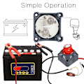 Miniatyrbillede 2 af 8: Batteri Hovedafbryder 12V/24V - Batteri Afbryder - Hoved Batteri Isolator Afbryder Bilbatteri Kill Switch Tilbehør til RV Yacht Båd