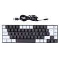Miniatyrbillede 1 af 8: Membran Gaming Tastatur 68 taster RGB Baggrundsbelyst Ergonomisk USB-interface Computertastatur til Win System Office Familie Hvid Sort