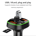 Pikkukuva 6 / 8: Bluetooth FM-lähetin autoon, QC3.0 langaton Bluetooth-radioadapteri Musiikkisoitin Laturi Autosarja handsfree-toiminnolla, 7-värisellä LED-taustavalolla, 2 USB-porttia