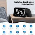Miniatyrbild 5 av 5: Projektionsväckarklocka, Dubbel Alarmtid, LED-Display Elektronisk Klocka, Neutralt Vitt Ljus, Lämplig för Sovrum, Vardagsrum