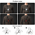 Miniatyrbilde 5 av 9: Løpevest med LED-lys 250 lumen for løping, sykling, vandring, c