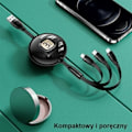 Pikkukuva 5 / 7: USAMS-kaapeli U69 3in1 1m vihreä/vihreä (salama/microUSB/USB-C) SJ508USB03 (US-SJ508)