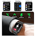 Miniatyrbillede 6 af 6: Ny NFC Smartwatch Herre AMOLED HD-skærm Vis altid tiden Bluetooth Opkald IP68 Vandtæt Smartwatch Dame Til Huawei